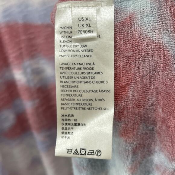 WE THE FREE Top XL Best Catch Tie Dye Tee Long Sleeve Terry Oversized Tunic Red - Picture 12 of 16